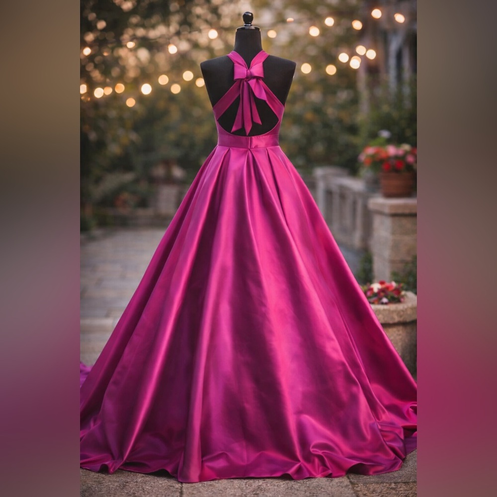 Fuchsia Prom Dress - Picture 2 of 7